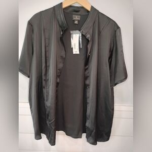 Woman's Black Button-Up Blouse